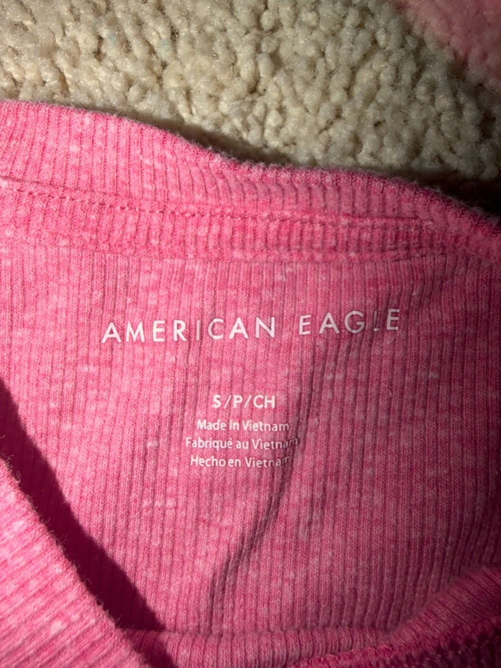 American Eagle Outfitters Heathered Raspberry Ribbed Tank - Picture 2 of 3